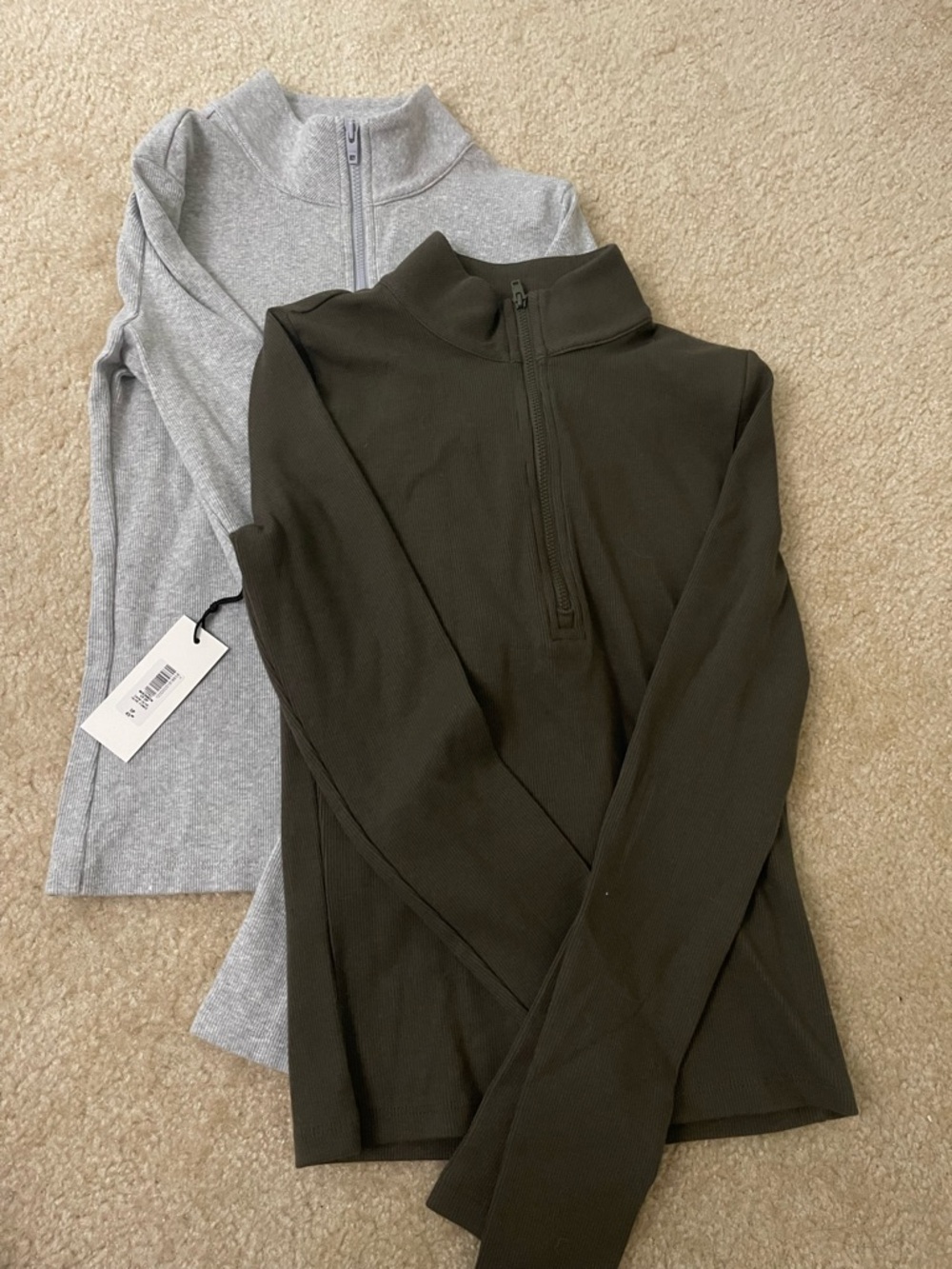 Aritzia TNA Homestretch Women’s Half-Zip Ribbed Pullover Long-sleeve
